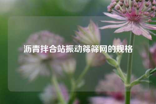 沥青拌合站振动筛筛网的规格