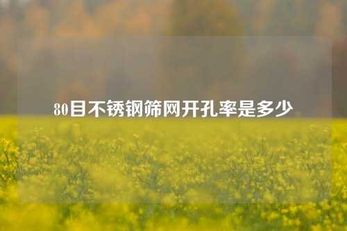 80目不锈钢筛网开孔率是多少