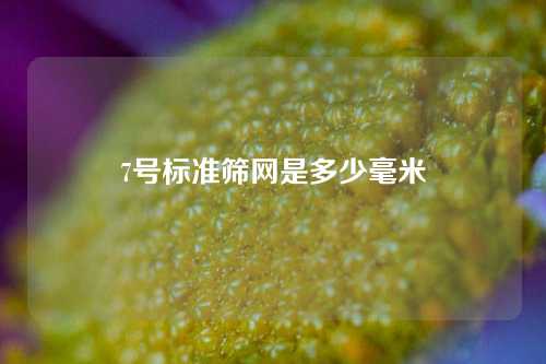 7号标准筛网是多少毫米