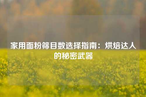 家用面粉筛目数选择指南:烘焙达人的秘密武器
