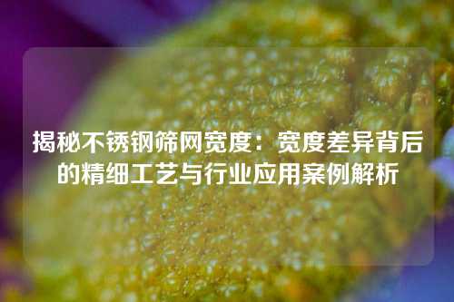 揭秘不锈钢筛网宽度：宽度差异背后的精细工艺与行业应用案例解析