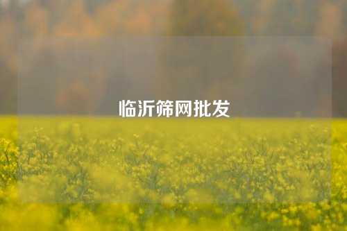 临沂筛网批发