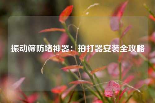 振动筛防堵神器：拍打器安装全攻略