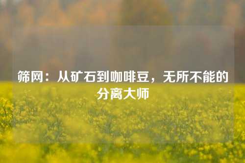 筛网:从矿石到咖啡豆,无所不能的分离大师
