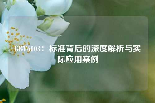 GBT6003：标准背后的深度解析与实际应用案例